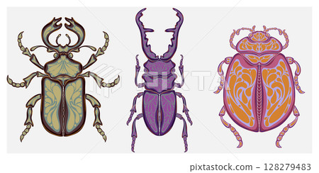 vector illustration of a beetle vector illustration of a beetle 128279483