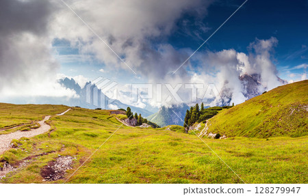 sunny day is in mountain 128279947