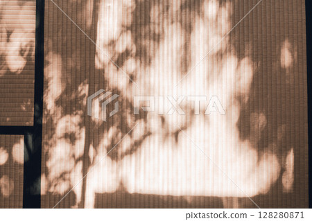 Shadows on tatami in a traditional Japanese house room 128280871