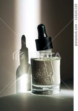 Serum extract for the face with bisabolol and squalane in the sun. Serum extract for the face with bisabolol and squalane in the sun. 128281185