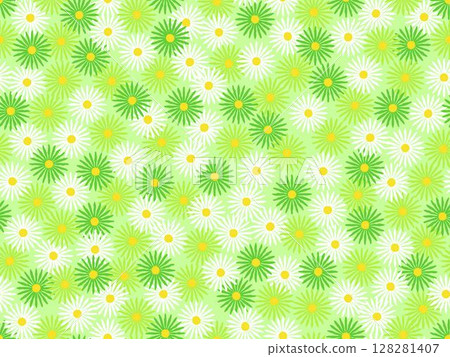 Floral seamless pattern with white and green color palette doodle design on light green background vector illustration Floral seamless pattern with white and green color palette doodle design on light green background vector illustration 128281407