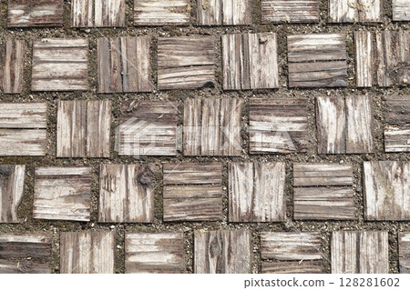 地面鋪設的木材 128281602