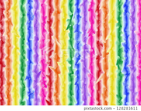 Vertical randomly rough textured lines in gradient rainbow colors, geometric pattern for background or wallpaper 128281611