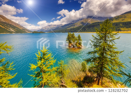 sunny day on the lake sunny day on the lake 128282702