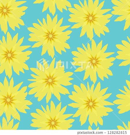 seamless pattern with yellow flowers seamless pattern with yellow flowers 128282815