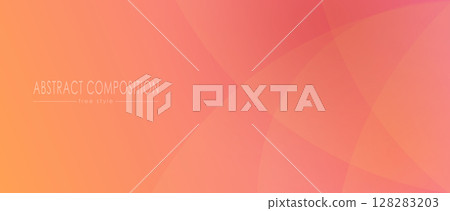 Pink and orange gradient abstract background with arbitrary geometric shapes. Vector composition Pink and orange gradient abstract background with arbitrary geometric shapes. Vector composition 128283203