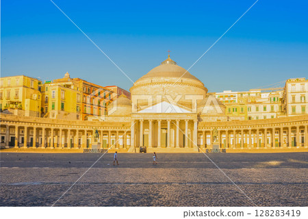Piazza del Plebiscito, Naples Italy 128283419