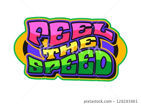 Auto motor race motorsport retro Y2K sticker or print. Speed racing grand prix Y2K vector label, drag race championship tag. Formula 1 competition patch with feel the speed quote or saying typography Auto motor race motorsport retro Y2K sticker or print. Speed racing grand prix Y2K vector label, drag race championship tag. Formula 1 competition patch with feel the speed quote or saying typography 128283861