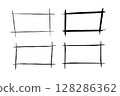 A black rectangular frame that looks like it was written with a pen 128286362