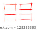 A red rectangular frame that looks like it was written with a pen 128286363