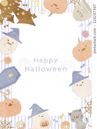 Cute Halloween Frame 128287397