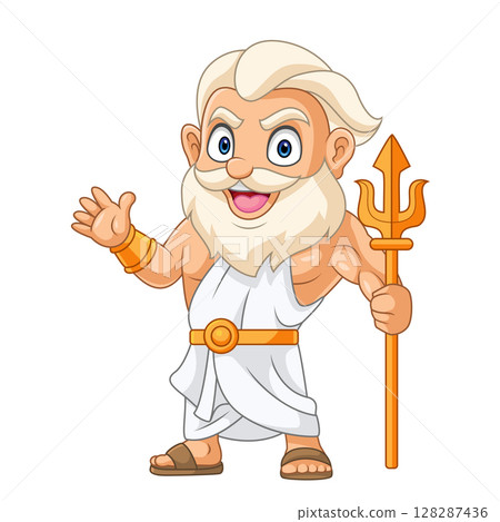 Cartoon mascot zeus character design Cartoon mascot zeus character design 128287436