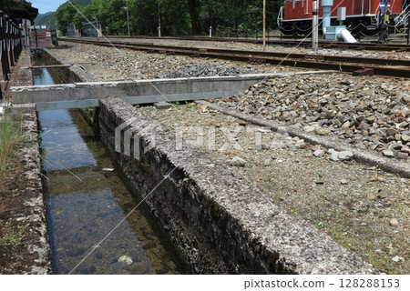 鳥取縣的地方鐵路若狹鐵道：1930年開通的若狹站及站內現存的排雪溝 128288153