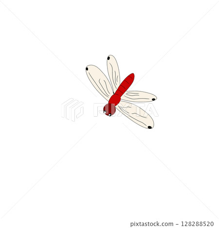 蜻蜓，紅蜻蜓，昆蟲，簡單 128288520