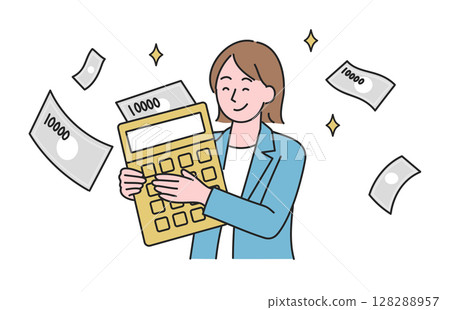 Financial management female business woman Financial management female business woman 128288957