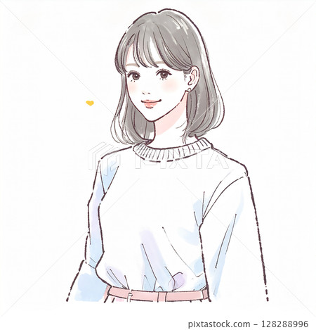手繪水彩插圖的女人/女孩 手繪水彩插圖的女人/女孩 128288996