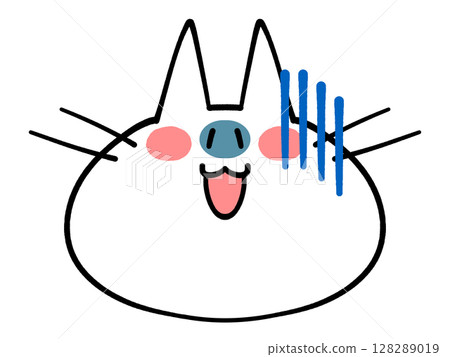 只面對貓圖標插圖素材 128289019