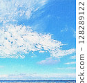 Blue sky and horizon 128289122