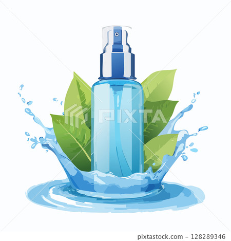 水濺和乳液水彩風格 128289346