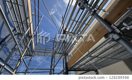 建築工地鷹架的圖片 建築工地鷹架的圖片 128289398