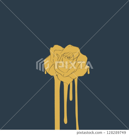 A_Golden_Flower_With_Gold_Liquid_ A_Golden_Flower_With_Gold_Liquid_ 128289749