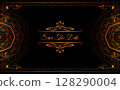 wedding invitation card design with empty text background 128290004