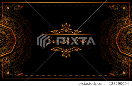 wedding invitation card design with empty text background wedding invitation card design with empty text background 128290004
