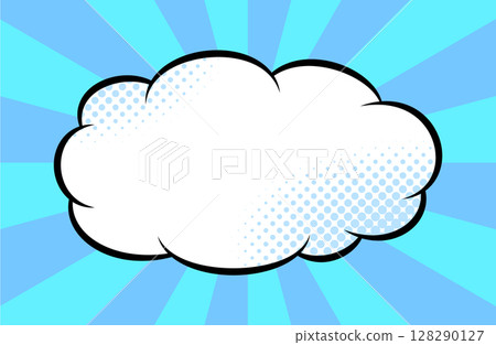 A bright sunburst and cloud background with a pop of comics. The impactful blue lines draw your attention. A bright sunburst and cloud background with a pop of comics. The impactful blue lines draw your attention. 128290127