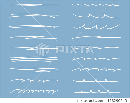 手繪線條向量插圖集。手繪、裝飾、塗鴉、線條藝術 128290343