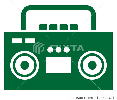 Boombox icon green 128290521