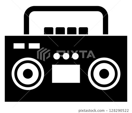 Boombox icon black 128290522
