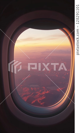 Best clouds view from window plane from holiday travel journey or business trip Best clouds view from window plane from holiday travel journey or business trip 128291101