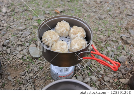 Steamed shumai while hiking 128291298