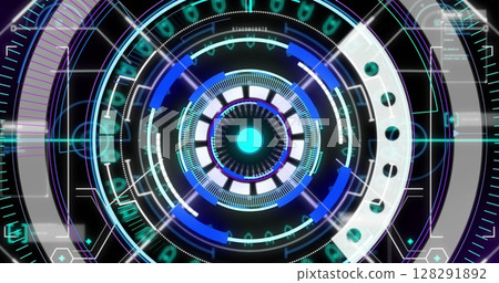 Image of multiple scopes scanning and spinning 128291892