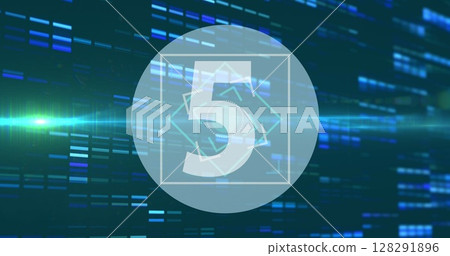 Image of number countdown from 10 to 1 in circle and blue lights on a black background Image of number countdown from 10 to 1 in circle and blue lights on a black background 128291896