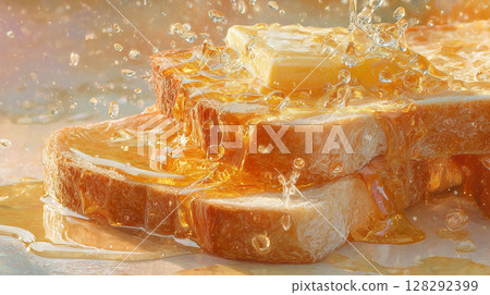 Toast and honey generative AI 128292399