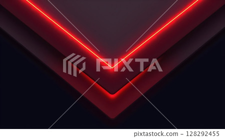 Futuristic graphic background with bold color contrast and glowing red lines 128292455