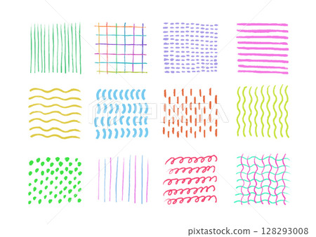 Hand drawn doodle patterns set Hand drawn doodle patterns set 128293008