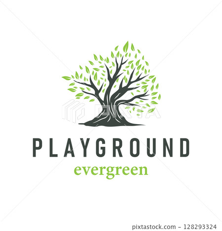 tree silhouette concept children playground logo natural tree concept as a playground and green forest tree nature as a product brand symbol or poster illustration template tree silhouette concept children playground logo natural tree concept as a playground and green forest tree nature as a product brand symbol or poster illustration template 128293324
