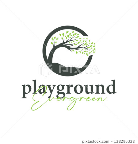 tree silhouette concept children playground logo natural tree concept as a playground and green forest tree nature as a product brand symbol or poster illustration template tree silhouette concept children playground logo natural tree concept as a playground and green forest tree nature as a product brand symbol or poster illustration template 128293328