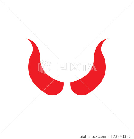 Devil horn Vector icon design illustration Template Devil horn Vector icon design illustration Template 128293362