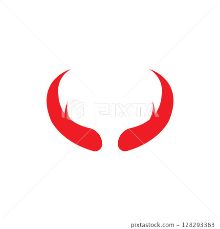 Devil horn Vector icon design illustration Template Devil horn Vector icon design illustration Template 128293363