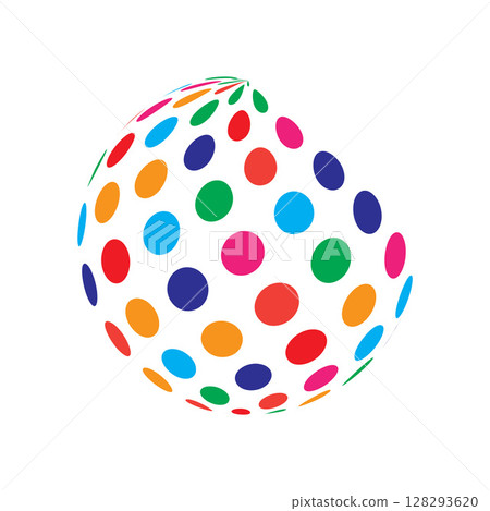 Colorful Globe Logo Vectors Illustrations 128293620