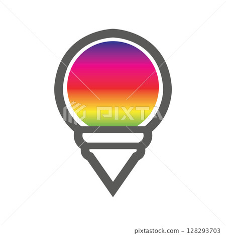 Bulb logo with power icon lamp logo colorful design template Bulb logo with power icon lamp logo colorful design template 128293703