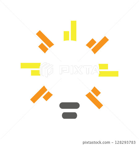 Light bulb icon line yellow and grey color Vector Image Light bulb icon line yellow and grey color Vector Image 128293783
