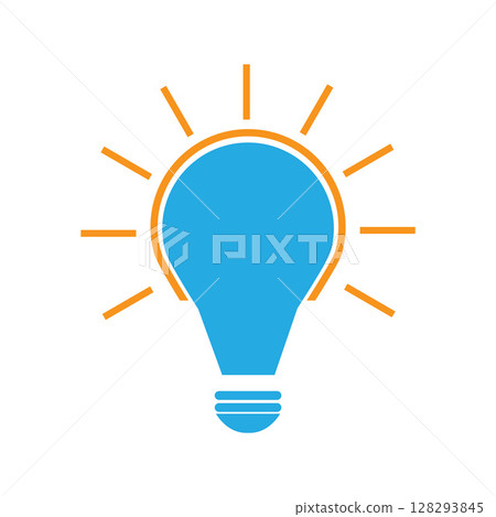 Light bulb icon line yellow and grey color Vector Image Light bulb icon line yellow and grey color Vector Image 128293845
