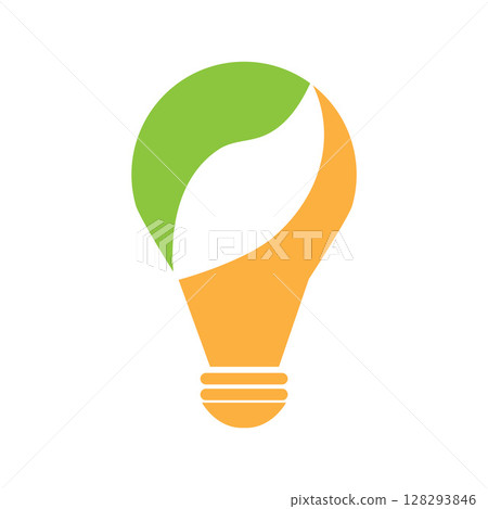 Bulb logo with power icon lamp logo colorful design template 128293846