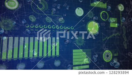 Visualizing healthcare analytics with digital medical data, graphs, and charts Visualizing healthcare analytics with digital medical data, graphs, and charts 128293894