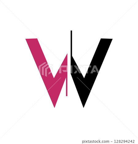 Letter W logo design vector illustration 128294242