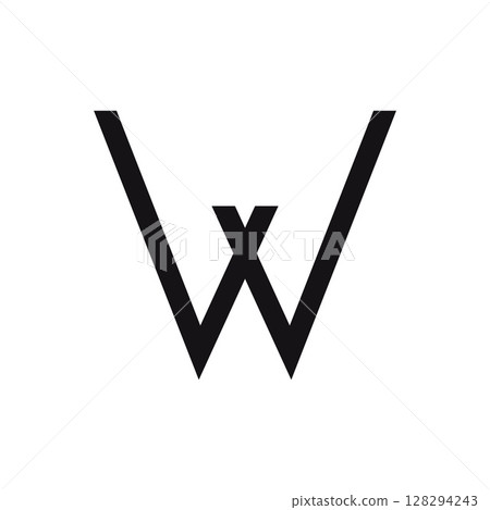 Letter W logo design vector illustration 128294243